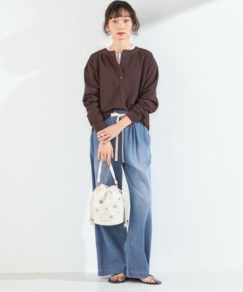 SHIPS / シップス カットソー（半袖以外） | 《追加・新色予約》【WEB限定】SHIPS Colors:変形ワッフル ヘンリーネックプルオーバー◆ | 詳細24
