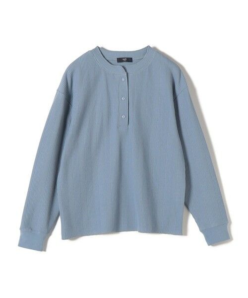 SHIPS / シップス カットソー（半袖以外） | SHIPS Colors:〈手洗い可能〉変形ワッフル ヘンリーネック プルオーバー | 詳細7