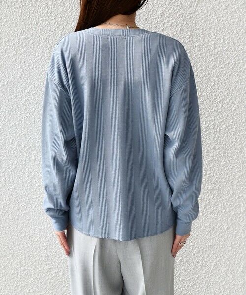 SHIPS / シップス カットソー（半袖以外） | SHIPS Colors:〈手洗い可能〉変形ワッフル ヘンリーネック プルオーバー | 詳細11