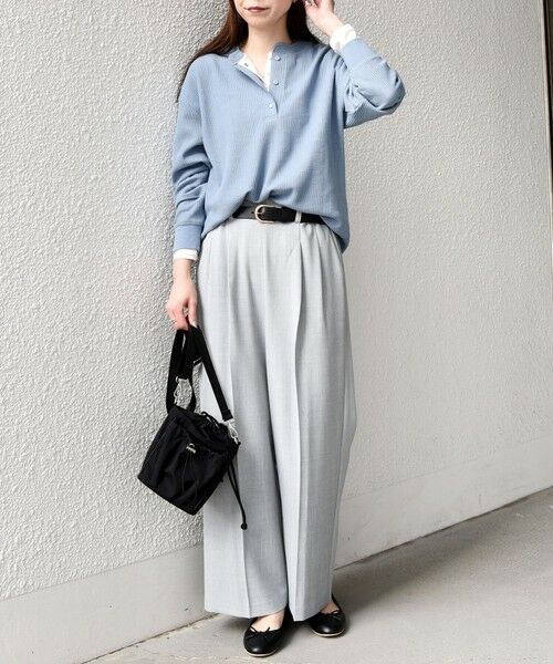 SHIPS / シップス カットソー（半袖以外） | SHIPS Colors:〈手洗い可能〉変形ワッフル ヘンリーネック プルオーバー | 詳細16