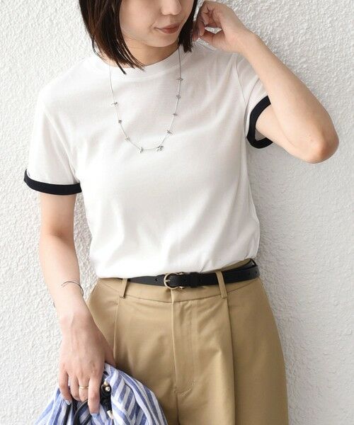 SHIPS / シップス Tシャツ | SHIPS Colors:〈手洗い可能〉シアー ドライ タッチ バイカラー TEE◇ | 詳細5