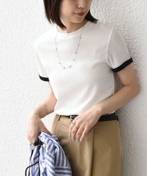 SHIPS / シップス Tシャツ | SHIPS Colors:〈手洗い可能〉シアー ドライ タッチ バイカラー TEE◇ | 詳細6