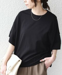 SHIPS / シップス Tシャツ | 《予約》SHIPS Colors:〈手洗い可能〉スムース 2WAYスリーブ ニュアンス TEE◆