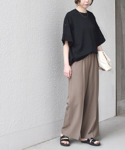 SHIPS / シップス Tシャツ | 《予約》SHIPS Colors:〈手洗い可能〉スムース 2WAYスリーブ ニュアンス TEE◆ | 詳細4