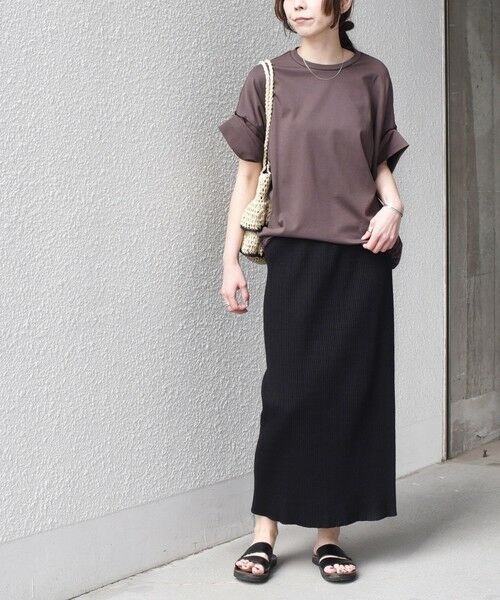 SHIPS / シップス Tシャツ | 《予約》SHIPS Colors:〈手洗い可能〉スムース 2WAYスリーブ ニュアンス TEE◆ | 詳細10