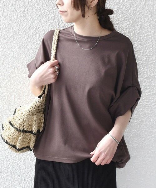 SHIPS / シップス Tシャツ | SHIPS Colors:〈手洗い可能〉スムース 2WAYスリーブ ニュアンス TEE◇ | 詳細17