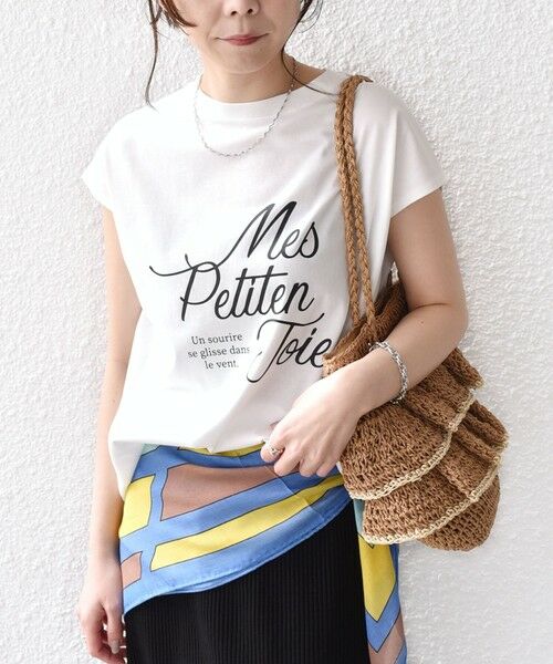 SHIPS / シップス Tシャツ | SHIPS Colors:〈接触冷感・UVカット〉26SS フレンチスリーブ ロゴT | 詳細4