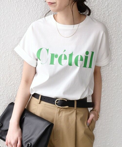 SHIPS / シップス Tシャツ | SHIPS Colors:〈接触冷感・UVカット〉ビッグロゴ ドルマン Tシャツ（オフホワイト）