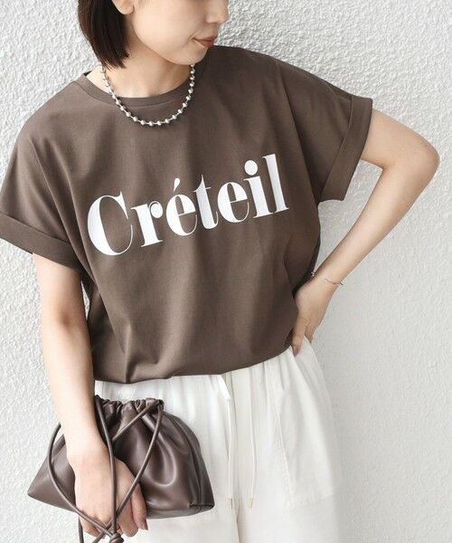 SHIPS / シップス Tシャツ | 《一部追加・新色予約》SHIPS Colors:〈接触冷感・UVカット〉ビッグロゴ ドルマン Tシャツ◆（ブラウン）
