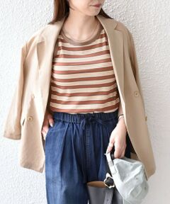 SHIPS / シップス タンクトップ | 《予約》SHIPS Colors:〈手洗い可能〉ボーダー カップ タンクトップ◆