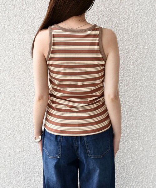 SHIPS / シップス タンクトップ | 《予約》SHIPS Colors:〈手洗い可能〉ボーダー カップ タンクトップ◆ | 詳細11