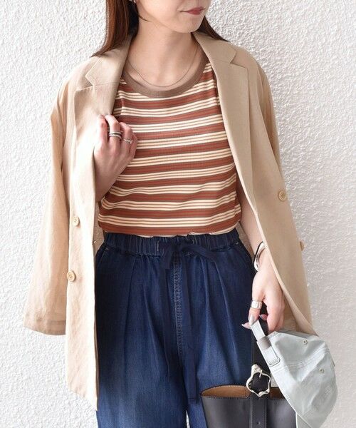 SHIPS / シップス タンクトップ | 《予約》SHIPS Colors:〈手洗い可能〉ボーダー カップ タンクトップ◆ | 詳細13