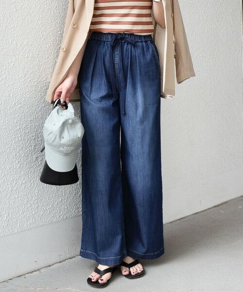 SHIPS / シップス デニムパンツ | 《予約》SHIPS Colors:〈洗濯機可能〉ファンクション デニム イージー パンツ◆（ブルー）