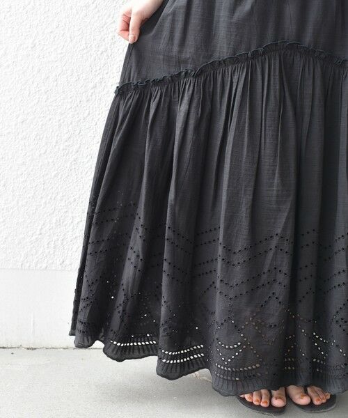 SHIPS / シップス ロング・マキシ丈スカート | SHIPS Colors:〈手洗い可能〉スカラップ レース スカート | 詳細15