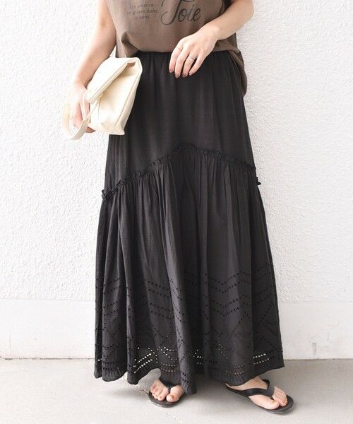 SHIPS / シップス ロング・マキシ丈スカート | SHIPS Colors:〈手洗い可能〉スカラップ レース スカート | 詳細16