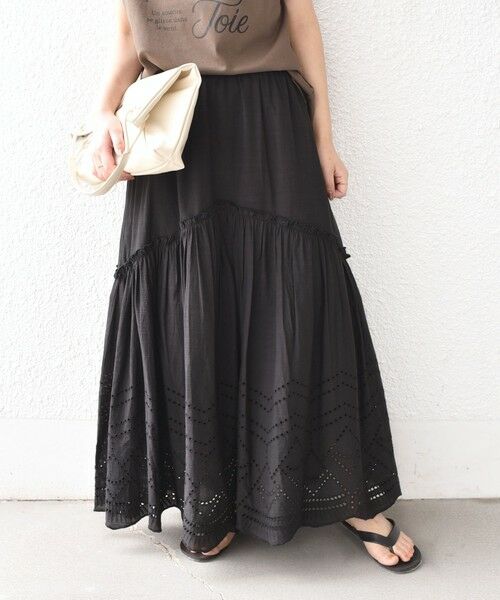 SHIPS / シップス ロング・マキシ丈スカート | SHIPS Colors:〈手洗い可能〉スカラップ レース スカート | 詳細17