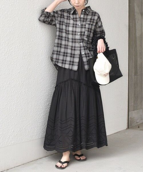 SHIPS / シップス ロング・マキシ丈スカート | SHIPS Colors:〈手洗い可能〉スカラップ レース スカート | 詳細19
