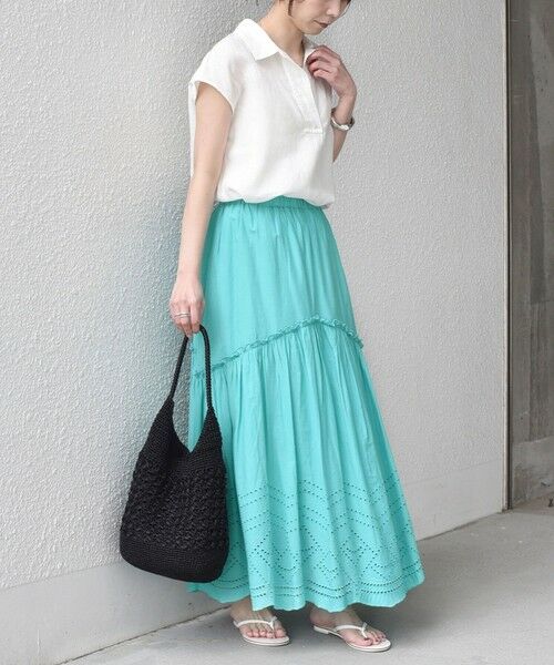 SHIPS / シップス ロング・マキシ丈スカート | SHIPS Colors:〈手洗い可能〉スカラップ レース スカート | 詳細29