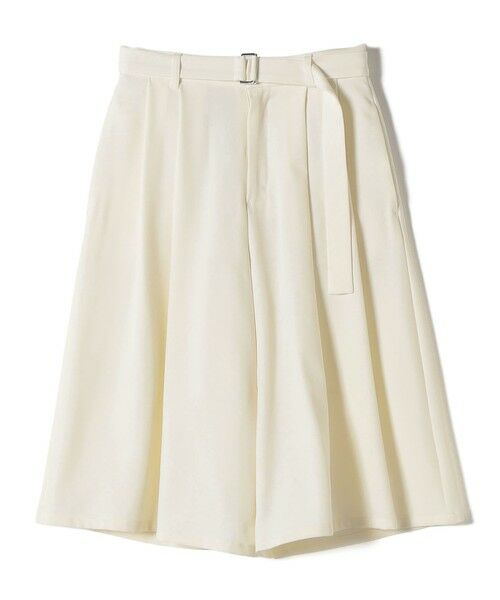 SHIPS / シップス ショート・ハーフ・半端丈パンツ | SHIPS Colors:〈洗濯機可能〉2タック ベルテッド ハーフ パンツ（オフホワイト）