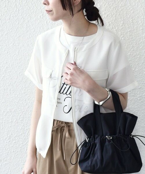 SHIPS / シップス ブルゾン | 《予約》SHIPS Colors:〈手洗い可能〉メッシュ 5分袖 ジップ ハオリ◆ | 詳細4