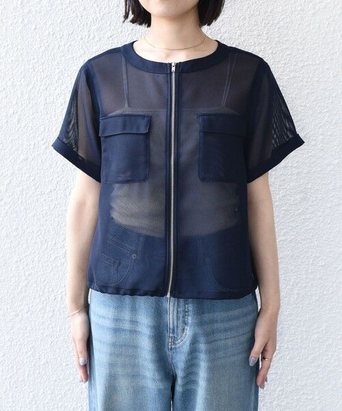 SHIPS / シップス ブルゾン | 《予約》SHIPS Colors:〈手洗い可能〉メッシュ 5分袖 ジップ ハオリ◆ | 詳細17