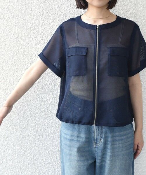 SHIPS / シップス ブルゾン | 《予約》SHIPS Colors:〈手洗い可能〉メッシュ 5分袖 ジップ ハオリ◆ | 詳細20