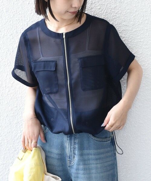 SHIPS / シップス ブルゾン | 《予約》SHIPS Colors:〈手洗い可能〉メッシュ 5分袖 ジップ ハオリ◆ | 詳細22