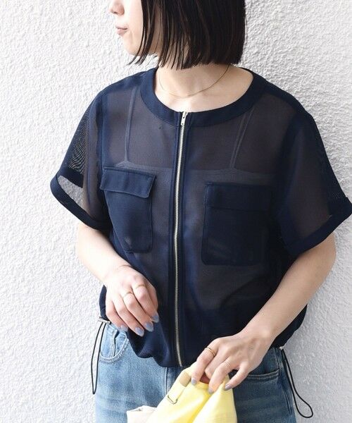 SHIPS / シップス ブルゾン | 《予約》SHIPS Colors:〈手洗い可能〉メッシュ 5分袖 ジップ ハオリ◆ | 詳細23