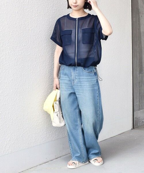 SHIPS / シップス ブルゾン | 《予約》SHIPS Colors:〈手洗い可能〉メッシュ 5分袖 ジップ ハオリ◆ | 詳細24