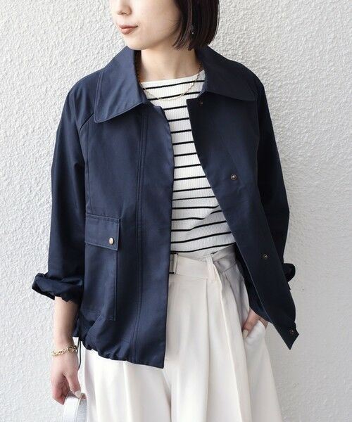 SHIPS / シップス ブルゾン | SHIPS Colors:〈手洗い可能〉TC シャンブレー ブルゾン（ネイビー）