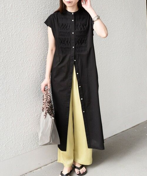 SHIPS / シップス ロング・マキシ丈ワンピース | 《予約》SHIPS Colors:〈手洗い可能〉コットン ピンタック ヨーク シャツ ワンピース◆ | 詳細11