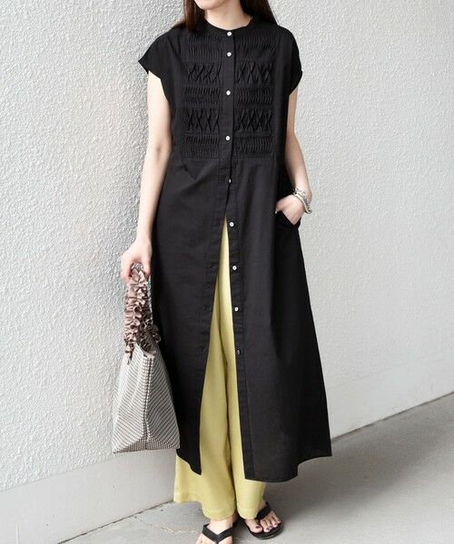 SHIPS / シップス ロング・マキシ丈ワンピース | 《予約》SHIPS Colors:〈手洗い可能〉コットン ピンタック ヨーク シャツ ワンピース◆ | 詳細12
