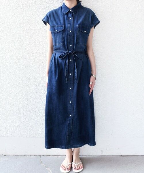 SHIPS / シップス ロング・マキシ丈ワンピース | 《予約》SHIPS Colors:〈洗濯機可能〉ファンクション デニム シャツ ワンピース◆ | 詳細18