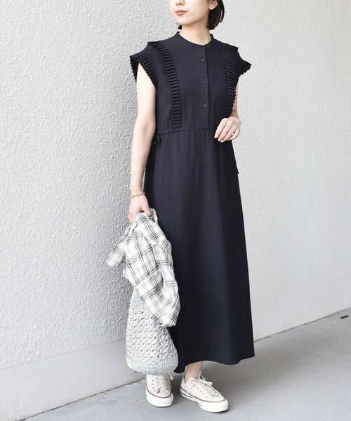 SHIPS / シップス ロング・マキシ丈ワンピース | SHIPS Colors:〈手洗い可能〉プリーツ デザイン シャツ ワンピース2◇ | 詳細3