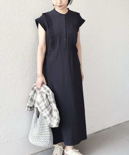 SHIPS / シップス ロング・マキシ丈ワンピース | SHIPS Colors:〈手洗い可能〉プリーツ デザイン シャツ ワンピース2◇ | 詳細4