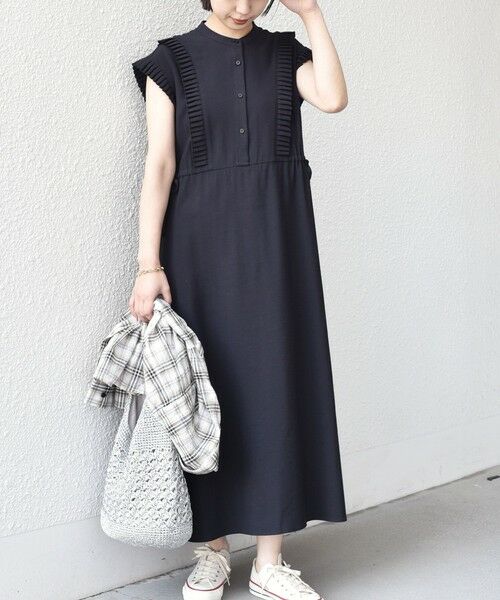 SHIPS / シップス ロング・マキシ丈ワンピース | SHIPS Colors:〈手洗い可能〉プリーツ デザイン シャツ ワンピース2◇ | 詳細5