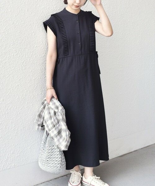 SHIPS / シップス ロング・マキシ丈ワンピース | SHIPS Colors:〈手洗い可能〉プリーツ デザイン シャツ ワンピース2◇ | 詳細7
