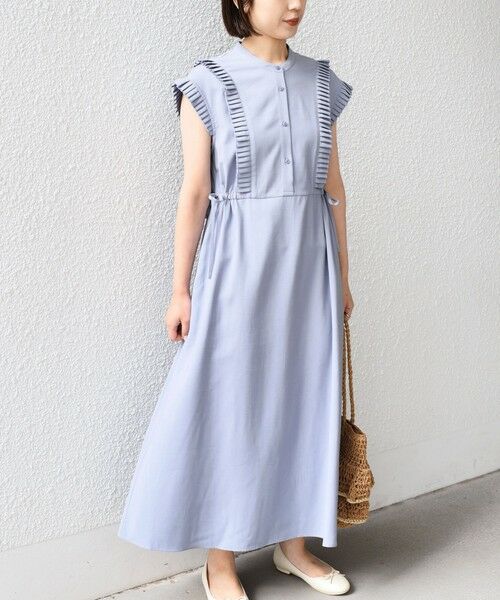 SHIPS / シップス ロング・マキシ丈ワンピース | 《予約》SHIPS Colors:〈手洗い可能〉プリーツ デザイン シャツ ワンピース2◆ | 詳細14