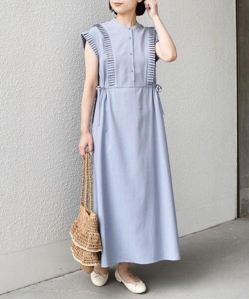 SHIPS / シップス ロング・マキシ丈ワンピース | SHIPS Colors:〈手洗い可能〉プリーツ デザイン シャツ ワンピース2◇ | 詳細25