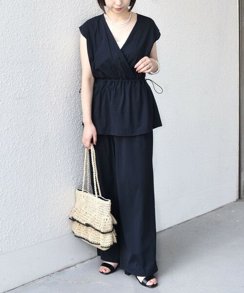 SHIPS / シップス サロペット・オールインワン | 《予約》SHIPS Colors:〈接触冷感・UVカット〉リンク ファンクション オールインワン◆（ブラック）