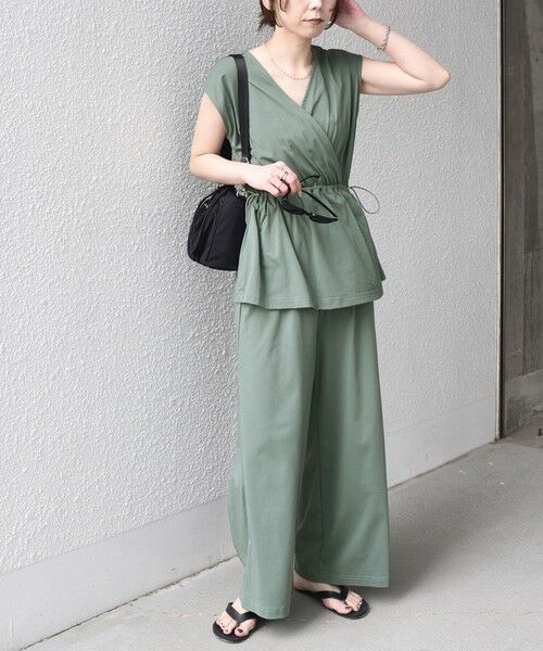 SHIPS / シップス サロペット・オールインワン | SHIPS Colors:〈接触冷感・UVカット〉リンク ファンクション ペプラム オールインワン◇ | 詳細24