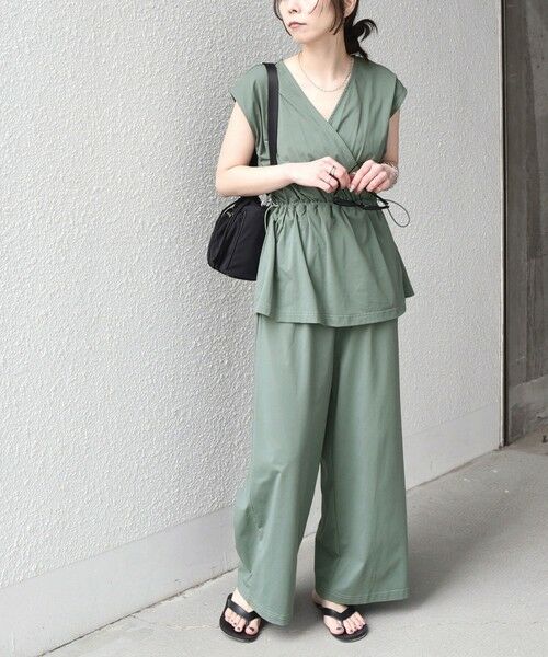 SHIPS / シップス サロペット・オールインワン | SHIPS Colors:〈接触冷感・UVカット〉リンク ファンクション ペプラム オールインワン◇ | 詳細25