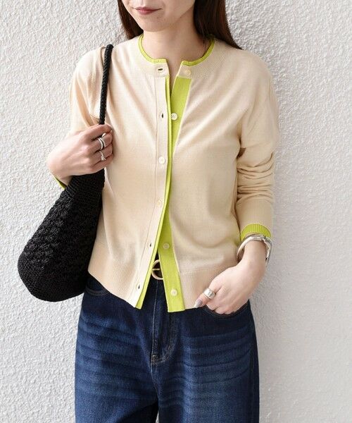 SHIPS / シップス カーディガン・ボレロ | SHIPS Colors:〈手洗い可能〉配色 ニット クルーネック カーディガン◇ | 詳細13