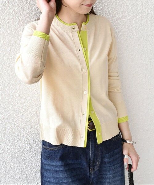 SHIPS / シップス カーディガン・ボレロ | SHIPS Colors:〈手洗い可能〉配色 ニット クルーネック カーディガン◇ | 詳細14