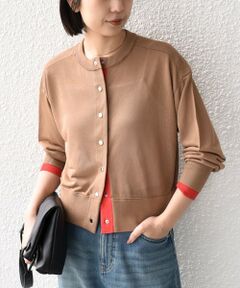 SHIPS / シップス カーディガン・ボレロ | 《予約》SHIPS Colors:〈手洗い可能〉シアー ドットボタン 配色 ニット カーディガン◆