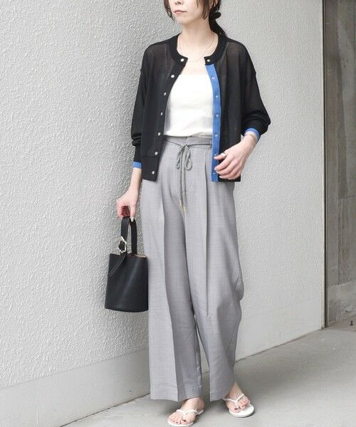 SHIPS / シップス カーディガン・ボレロ | 《予約》SHIPS Colors:〈手洗い可能〉シアー ドットボタン 配色 ニット カーディガン◆ | 詳細3