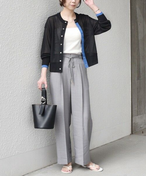 SHIPS / シップス カーディガン・ボレロ | 《予約》SHIPS Colors:〈手洗い可能〉シアー ドットボタン 配色 ニット カーディガン◆ | 詳細6