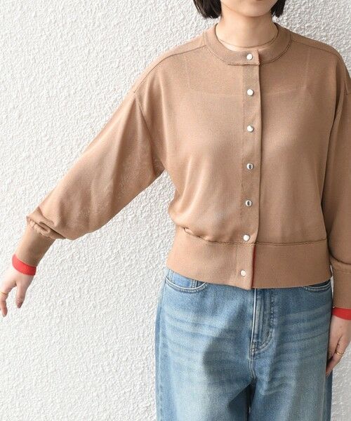 SHIPS / シップス カーディガン・ボレロ | 《予約》SHIPS Colors:〈手洗い可能〉シアー ドットボタン 配色 ニット カーディガン◆ | 詳細15