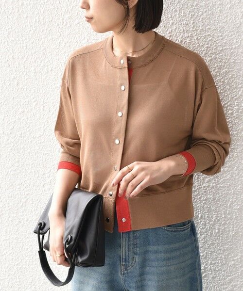 SHIPS / シップス カーディガン・ボレロ | 《予約》SHIPS Colors:〈手洗い可能〉シアー ドットボタン 配色 ニット カーディガン◆ | 詳細17