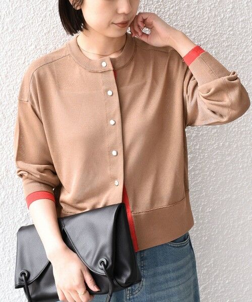 SHIPS / シップス カーディガン・ボレロ | 《予約》SHIPS Colors:〈手洗い可能〉シアー ドットボタン 配色 ニット カーディガン◆ | 詳細18